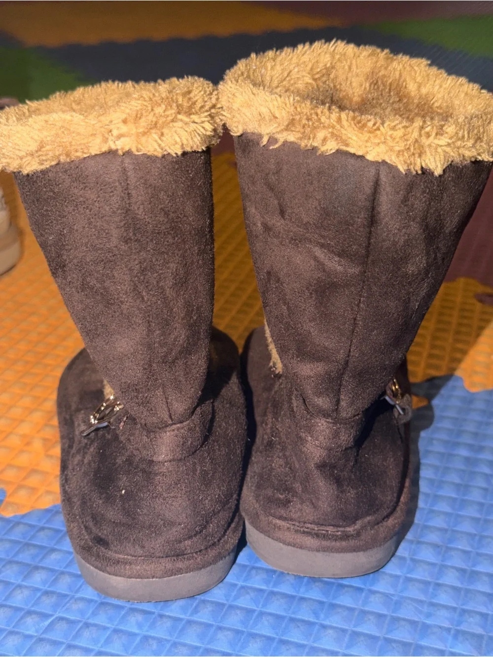 Michael Kors Kids Brown Faux-Fur Lined Boot (used) (no box)
